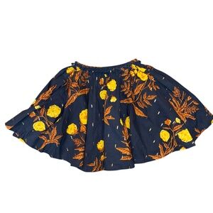 Pink Chicken Floral Navy Skirt Kids Size 6 New w/No Tag